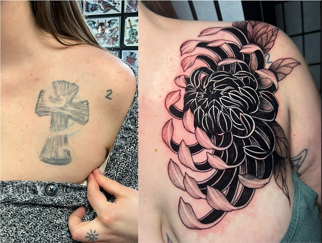 Black cave tattoo OTR tattoo shop in Cincinnati, Ohio