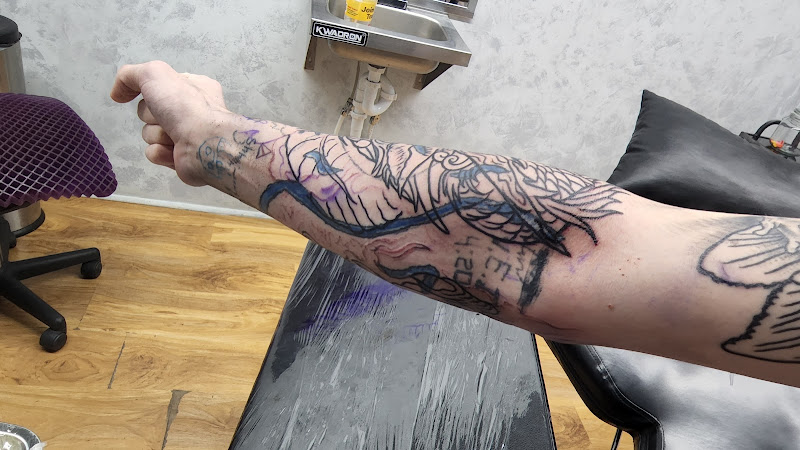 In the Skin studios of Tattooing tattoo shop in Cumberland, Maryland