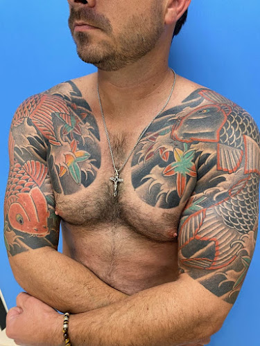 Carl Hallowell, "Horisho" tattoo shop in Dallas, Texas
