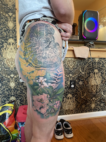 The Treehouse Tattooer tattoo shop in Harman, West Virginia