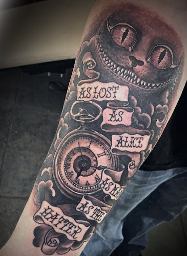 Candyland tattoo shop in Shell Lake, Wisconsin