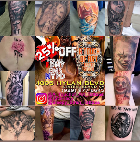 A Touch of Art Tattoo Studio tattoo shop in Staten Island, New York